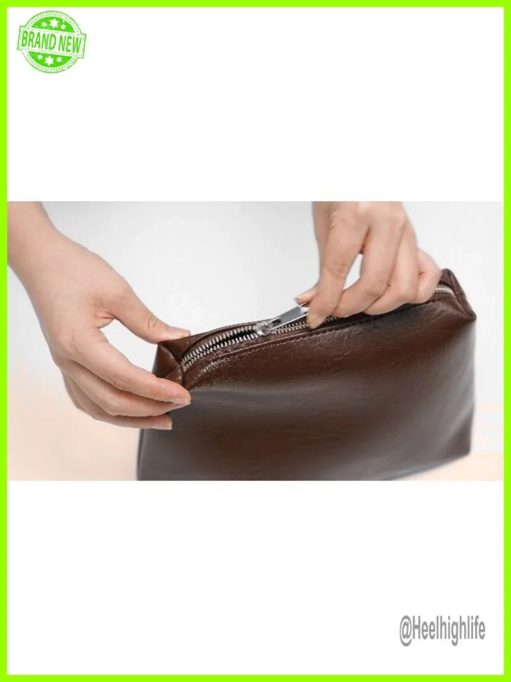Large Capacity Soft Faux Leather Hobo Shoulder Bag with Inner Pouch